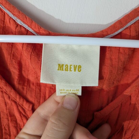 Maeve Anthropologie Saona Swing Tank Women's Size 0 - Picture 6 of 8